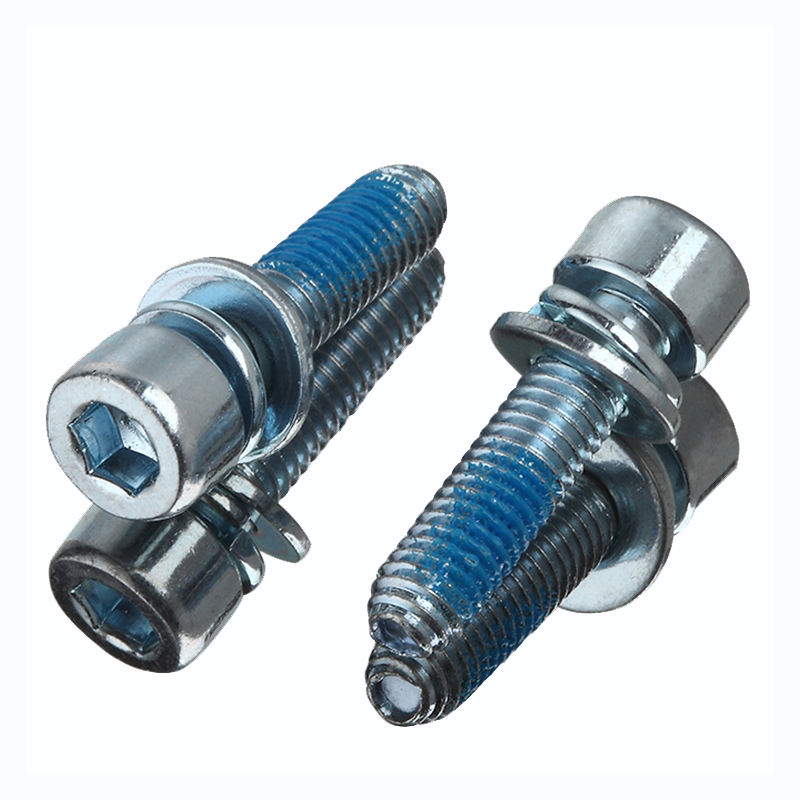 Κινέζος προμηθευτής DIN912 Blue Zinc Hex Socket Cup Head Screws with Nylok