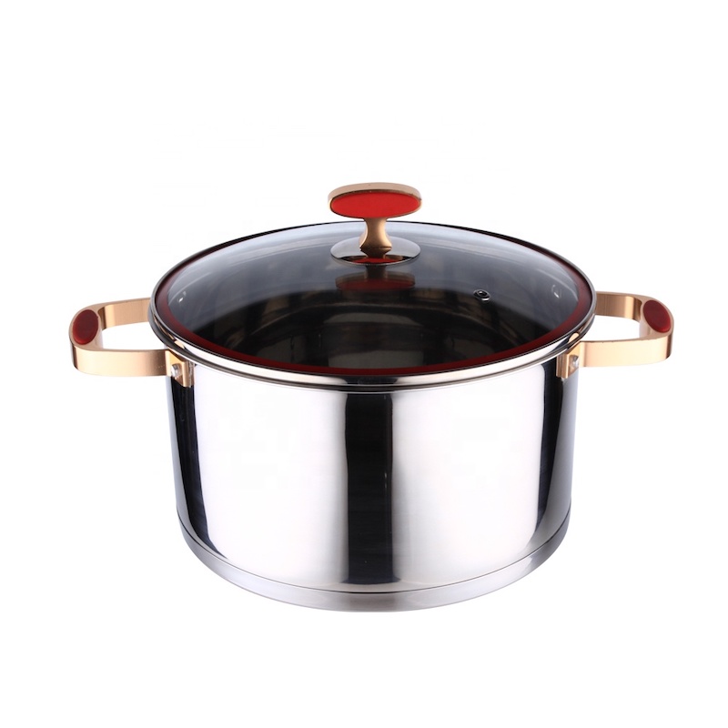 κατσαρόλα από ανοξείδωτο χάλυβα με κάλυμμα