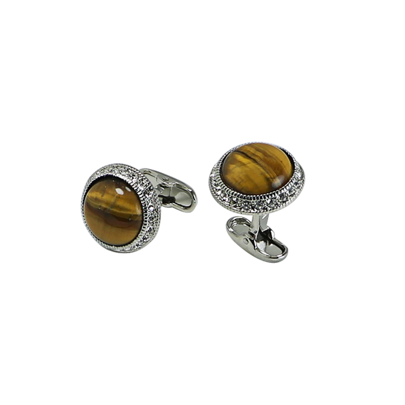 Σύνδεσμοι χονδρικής μανικέτας Tiger's Eye & Crystal Hola