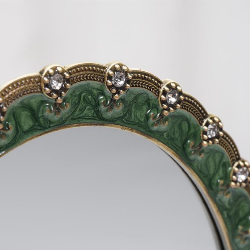 Κατασκευαστής προσαρμοσμένη μεταλλική ρετρό χειροτεχνία καθρέφτης χειρός φορητός καθρέφτης δημιουργικού δώρου