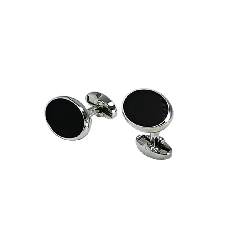 Brown Oval Onyx Mens Cuff Links