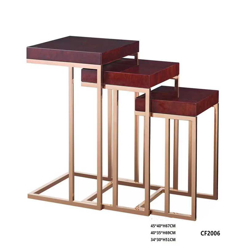 Πλευρικό τραπέζι από ανοξείδωτο ατσάλι, πλαϊνό τραπέζι από σφυρήλατο σίδερο Έπιπλα ξενοδοχείου Προμήθειες ξενοδοχείου