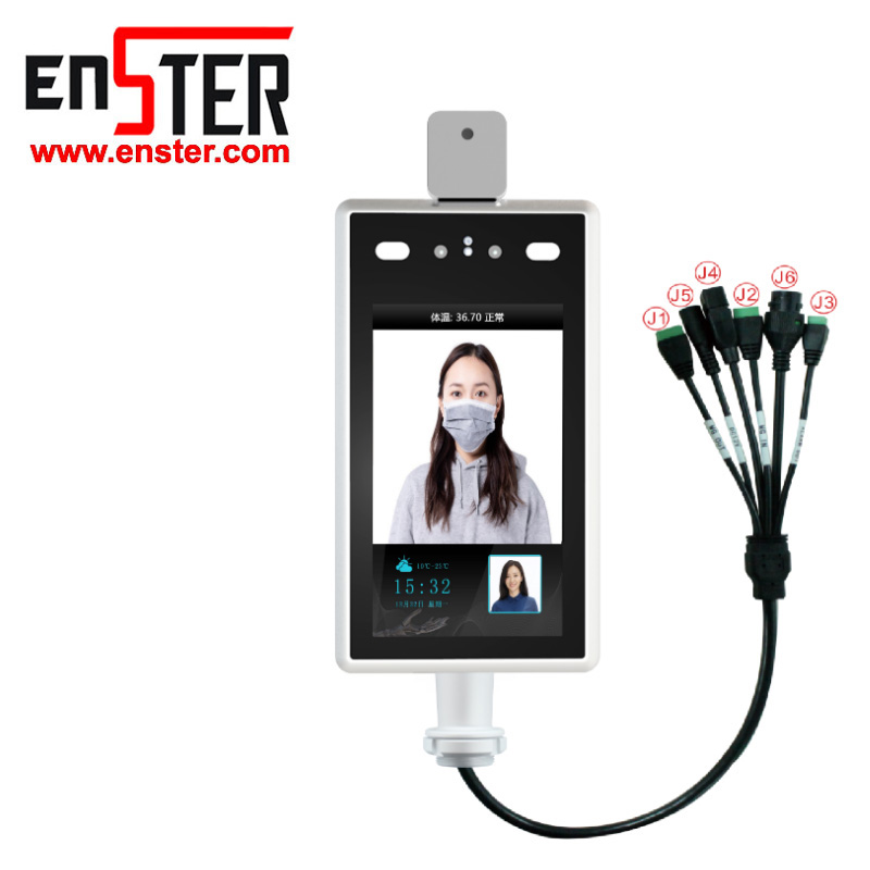 Πολύγλωσσο πρόσωπο Αναγνώριση θερμοκρασίας Έξυπνη κάμερα 8 ιντσών