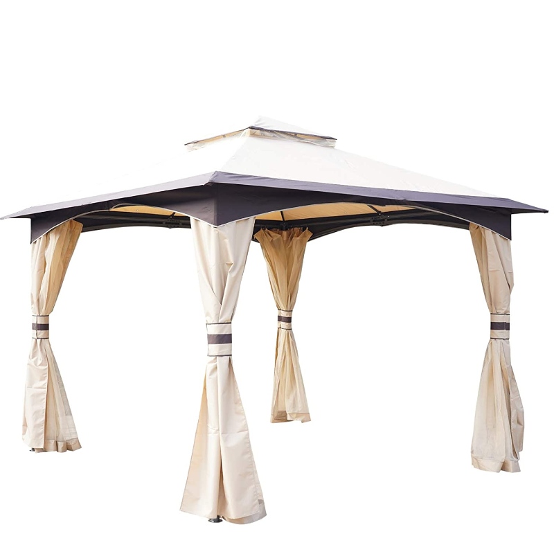 Double Roof Outdoor with Soft Top Gazebo Cannopy