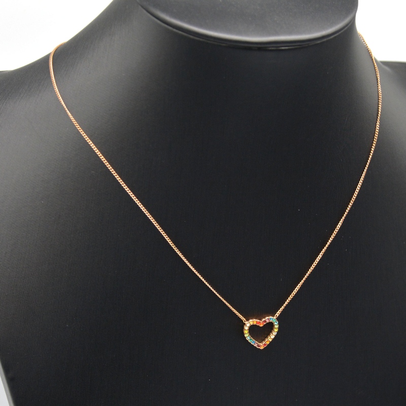 Κολιέ κολιέ από ανοξείδωτο ατσάλι σε σχήμα καρδιάς από πέτρινο κολιέ rfbnck1111