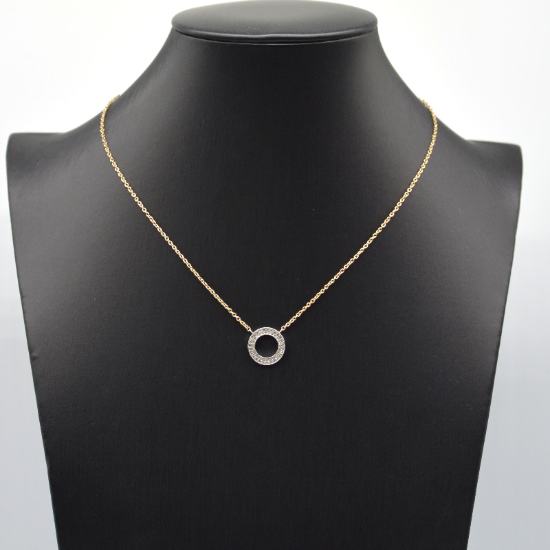 Άνοιγμα από ανοξείδωτο χάλυβα στρογγυλό πετράδι περιδέραιο rbnck1089