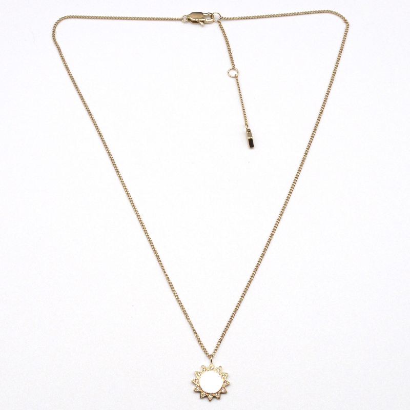 Λίθο κολιέ από στύλο από ανοξείδωτο χάλυβα rbnck1347