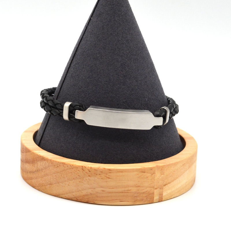 Εξαρτήματα δερμάτινου βραχιολιού από ανοξείδωτο χάλυβα rbbg1223