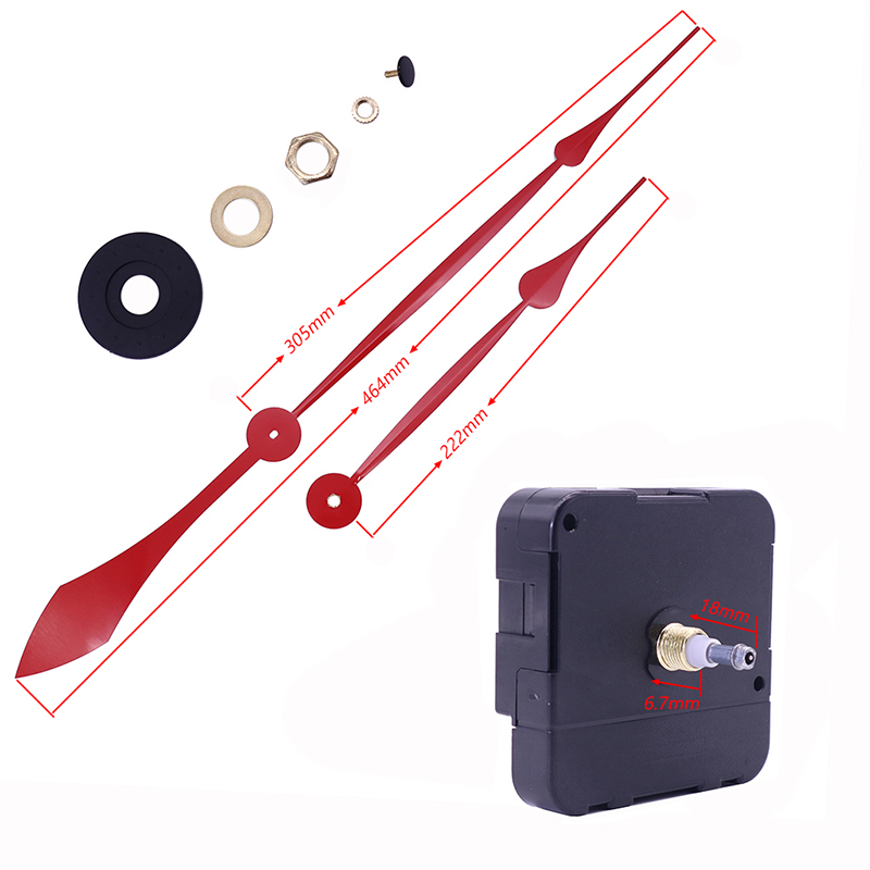 χονδρική ροπή ρολογιού τοίχου 15mm μεγάλης ροπής άξονα με τα χέρια του ρολογιού