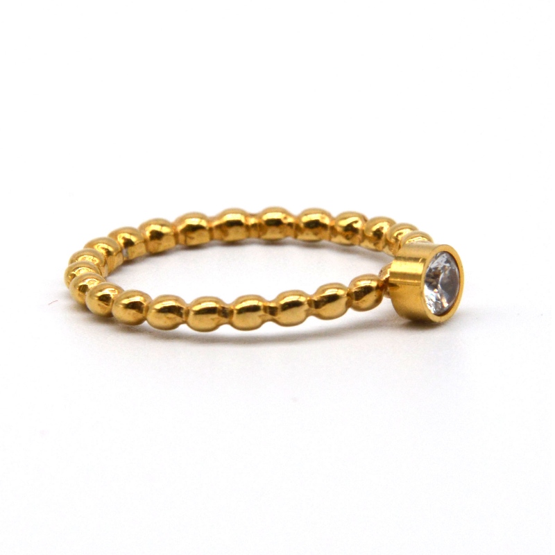 Ροδακτύλιος διαμαντιών από ανοξείδωτο χάλυβα rbrg0343