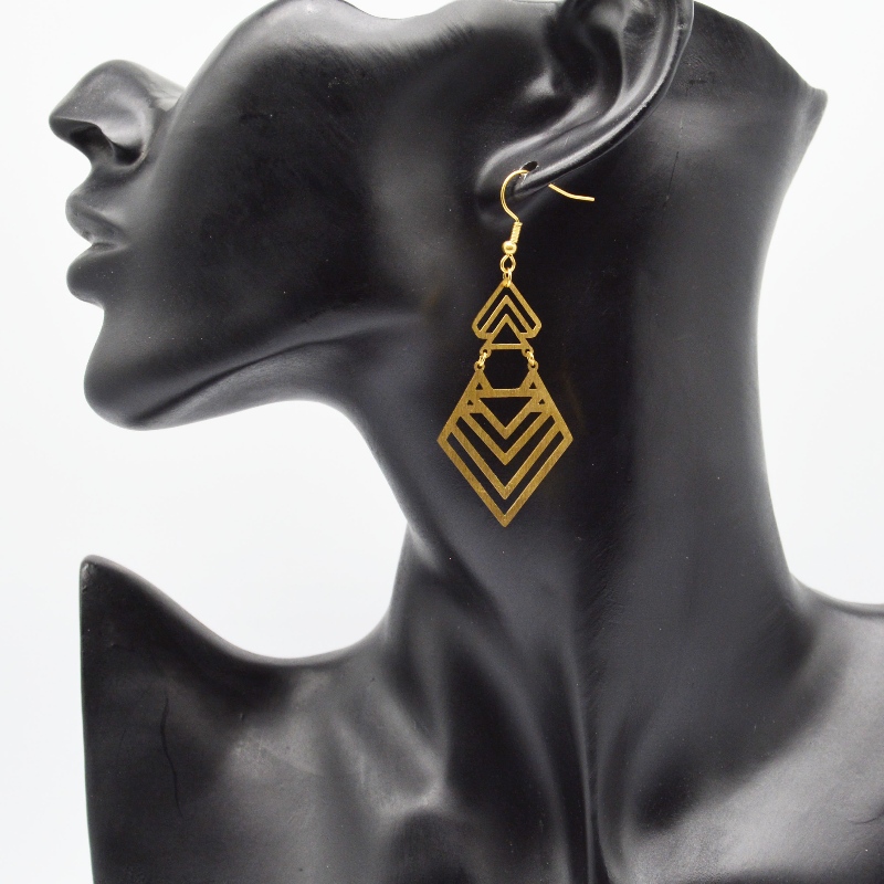 Κοίλη σκουλαρίκια από ανοξείδωτο ατσάλι και σκουλαρίκια rfbear1555