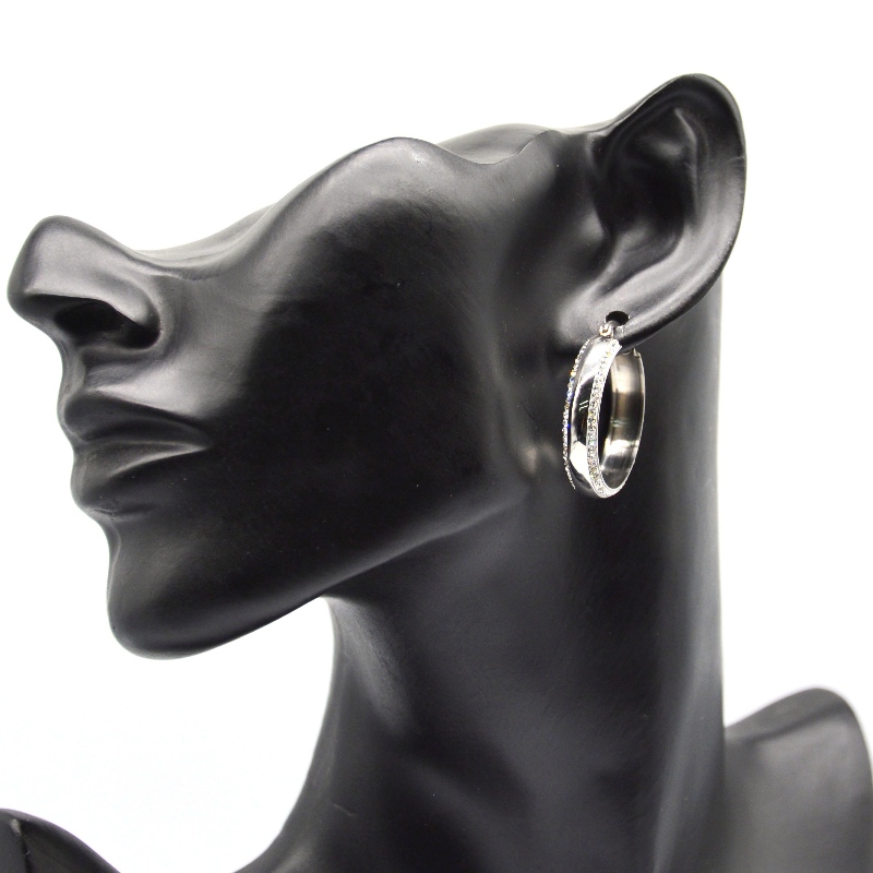 Από ανοξείδωτο χάλυβα στρογγυλό κολλώδες πέτρινο σκουλαρίκι rfber0020