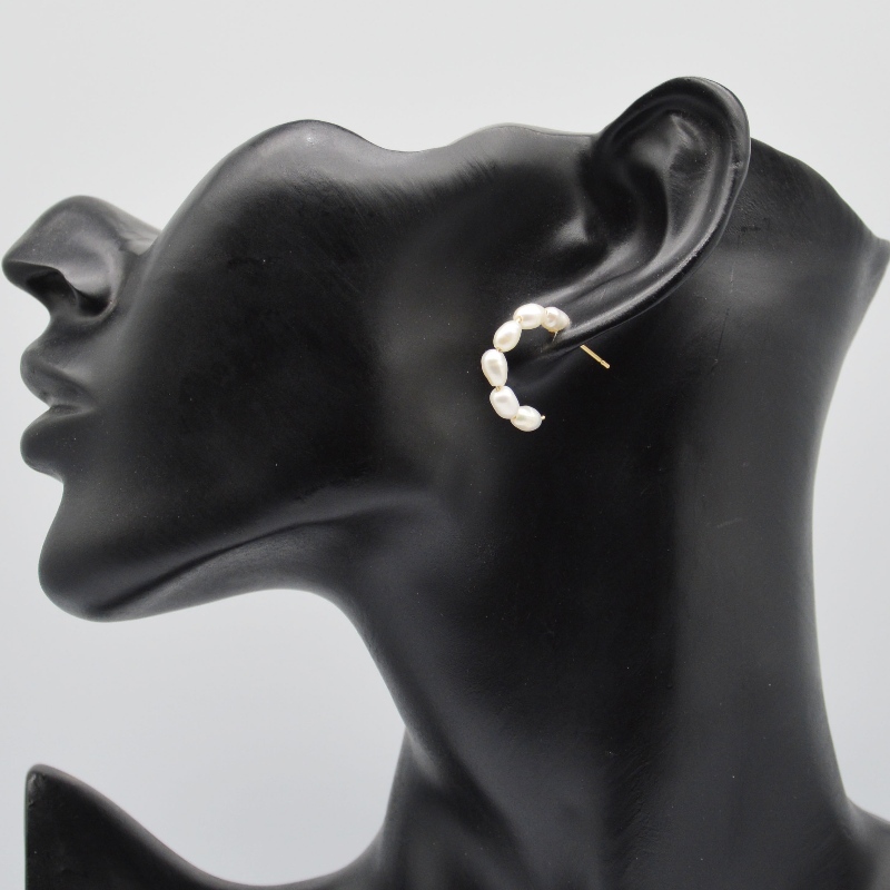 Περλ σκουλαρίκια από ανοξείδωτο ατσάλι, κοσμήματα μόδας, κοσμήματα μόδας, μαργαριταρένια κοσμήματα