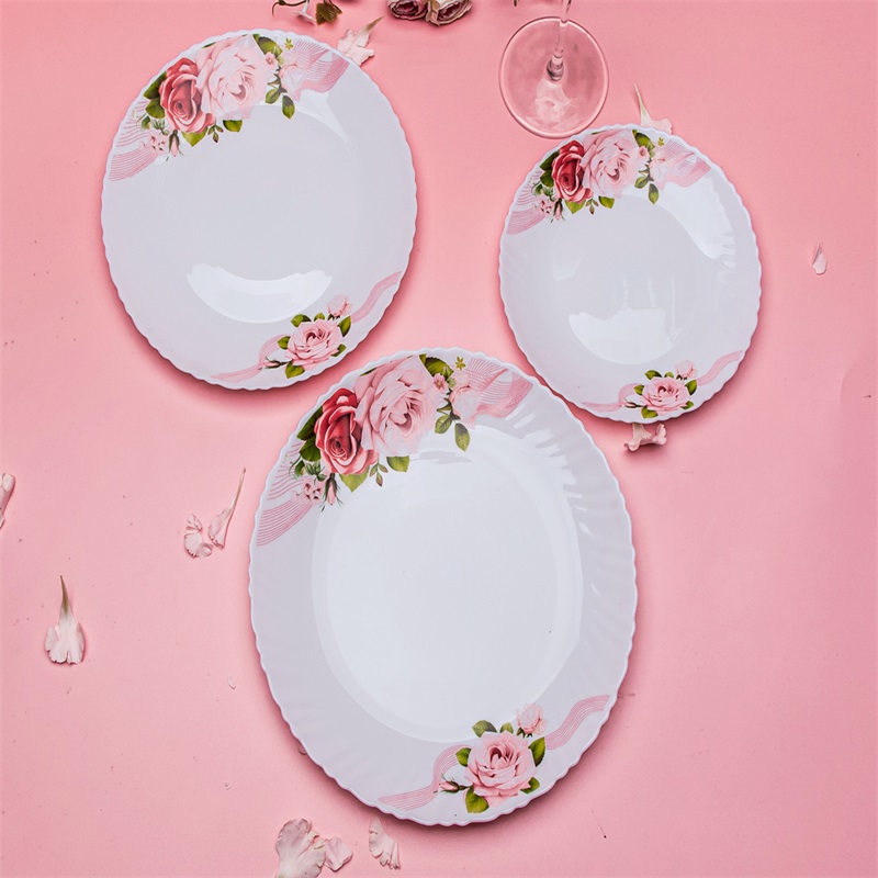 58L και Spining Dinnerware Set Heat Resistant Opal Glassware