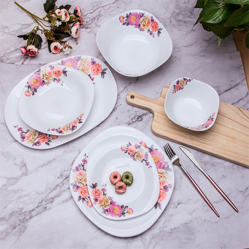 20F και Square Dinner Set Heat Resistant Opal Glassware