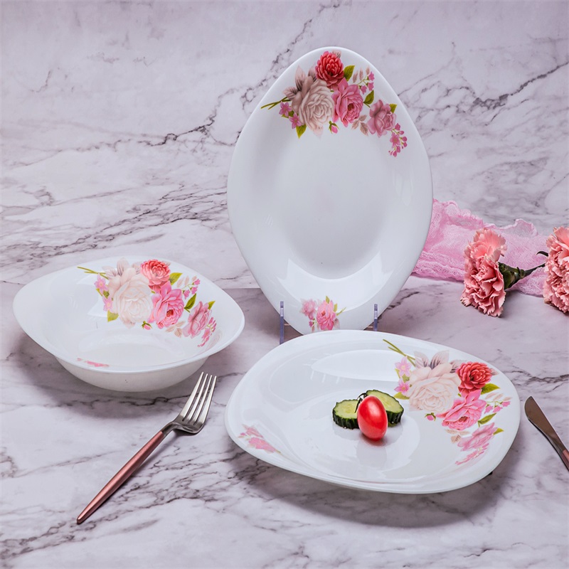 20F και Square Dinner Set Heat Resistant Opal Glassware