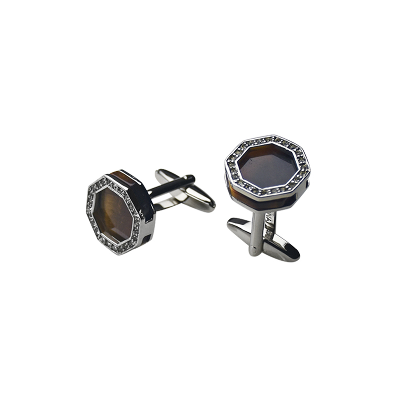 Tigers Eye, Crystal Personized Shirts Cuff Links