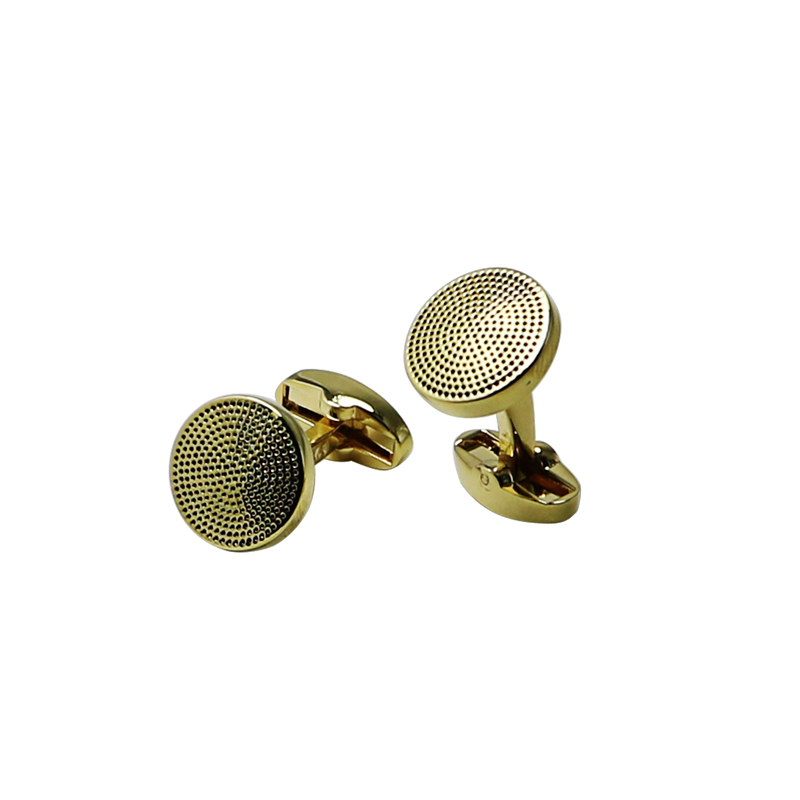 Στρογγυλές Dots 18k Gold Plated Personolized Cuff Links