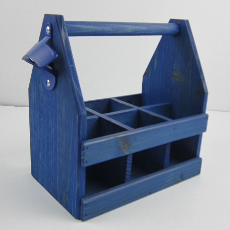 6-Πακ Wooden Beer Carrier Beer Bottle Caddy με Opener