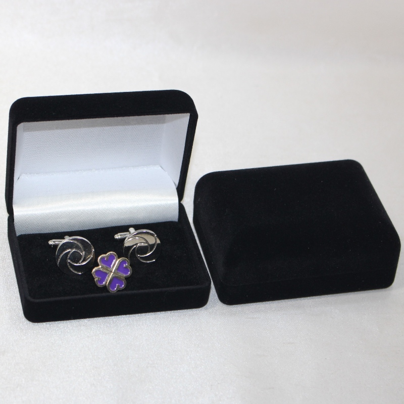 Είδος D-45 στρογγυλό σχήμα Velvet Κουτί για μανικετόκουμπα, κλιπ γραβάτων ή μετάλλια, κέρματα και σήματα, mm.84*64*36, βάρη περίπου 48g