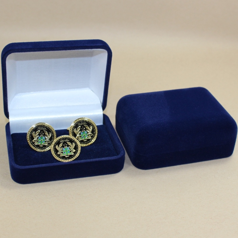 Είδος D-45S στρογγυλό σχήμα Velvet Box για δύο μανικετόκουμπα, ένα 60mm συνδετήρα σε μήκος, ή πολλαπλά σήματα, κέρματα, μετάλλια κ.λπ., mm.75*95*3...