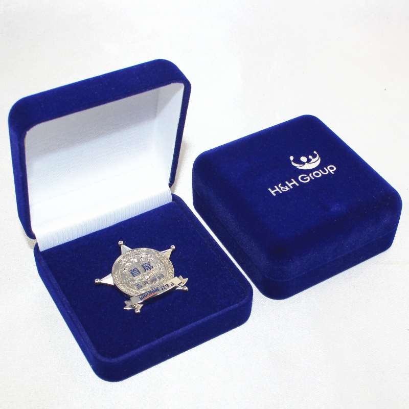 Στοιχείο F-2S στρογγυλό σχήμα Velvet Box για το σήμα και το νόμισμα, mm.52*57*25, βάρη περίπου 26g