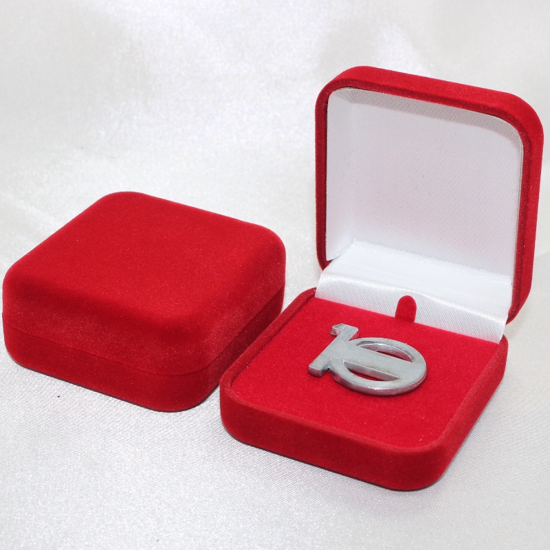 Στοιχείο F-2S στρογγυλό σχήμα Velvet Box για το σήμα και το νόμισμα, mm.52*57*25, βάρη περίπου 26g