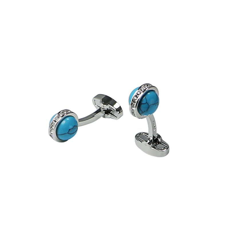 Crystal, Turkuise Ball Shirts Cuff Links