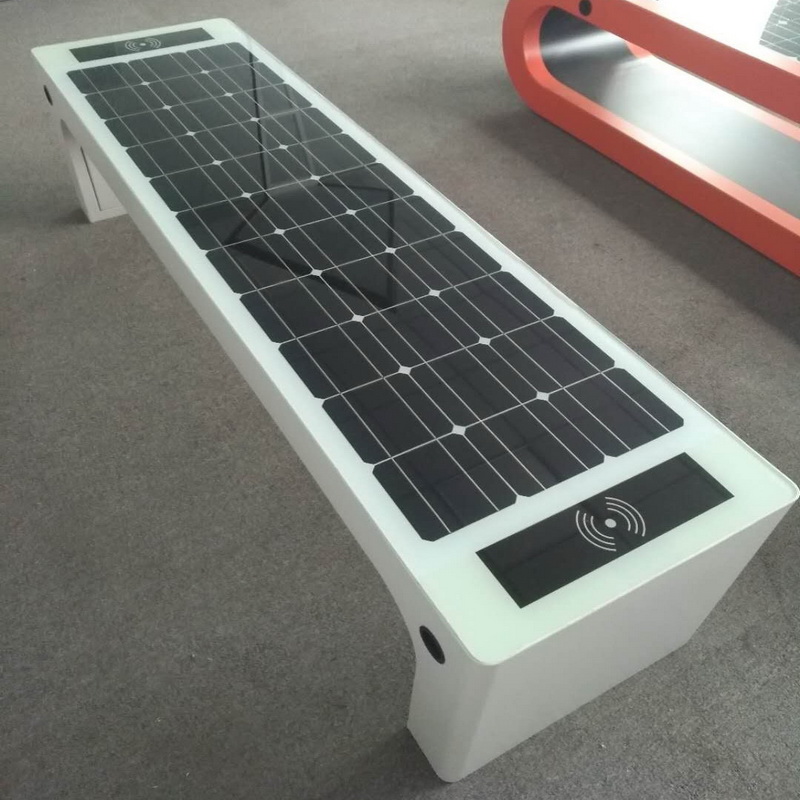 Best Design White Color Solar Power Mobile Charging WiFi Hotpot Smart Garden Bench