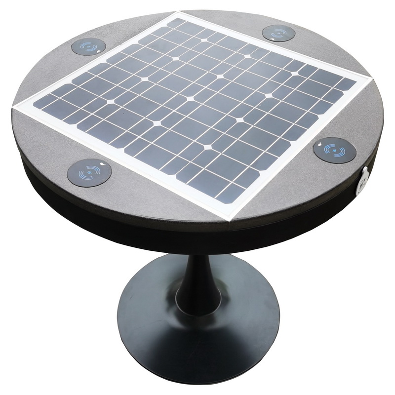 Μοναδικός σχεδιασμός ζεστής πώλησης εξωτερικού σταθμού φόρτισης κινητού τηλεφώνου Solar Powered Table