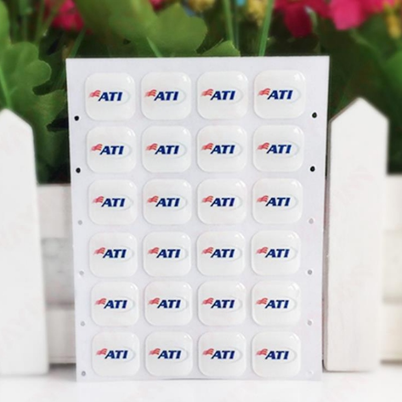 Προσαρμοσμένη στάγδην αυτοκόλλητο κατασκευαστή, διαφανείς σταγόνες πλαστικής ετικέτας από κρύσταλλο PVC, προσαρμοσμένη διαδικασ...