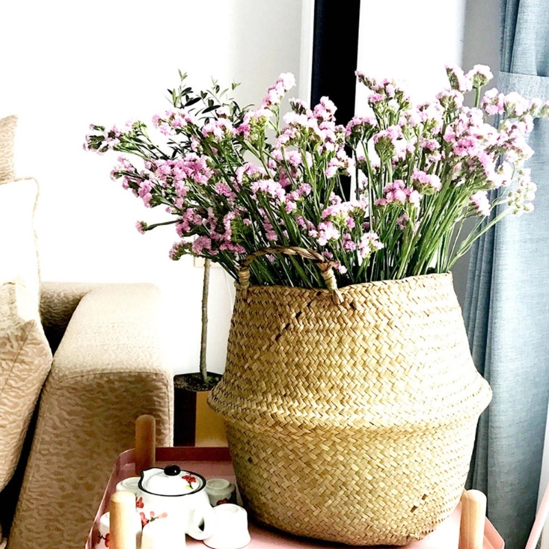 Υφασμένο καλαθάκι κοιλιάς Seagrass για αποθήκευση γλάστρα