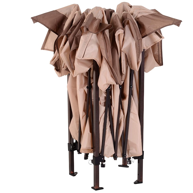 Outdoor 2-Tier Top Folding Portable Pop Up Gazebo με δικτύωμα Zippered