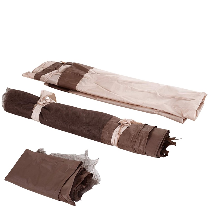 Outdoor 2-Tier Top Folding Portable Pop Up Gazebo με δικτύωμα Zippered