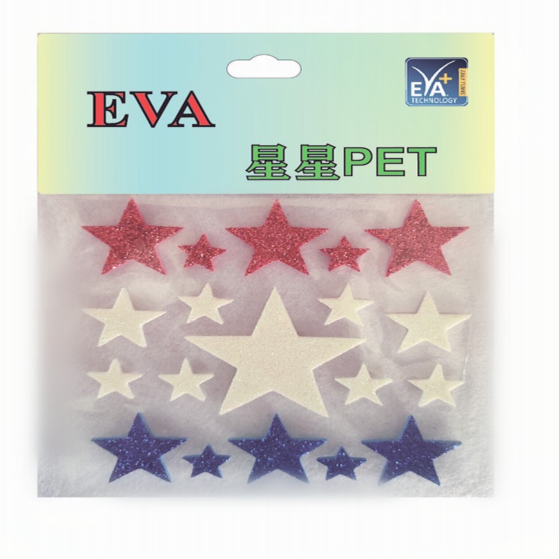Φωτοαριστέρες PET Foam αυτοκόλλητα PET Foam Glitters PET