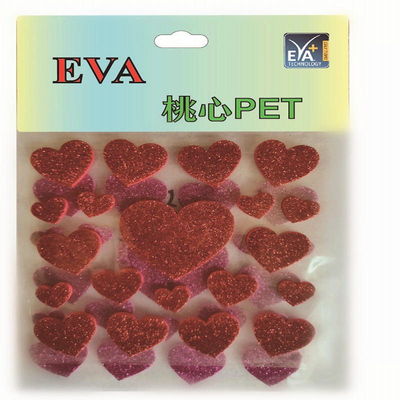 Φωταυτοκόλλητα PET Foam Glitters PET Foam Hearts PET