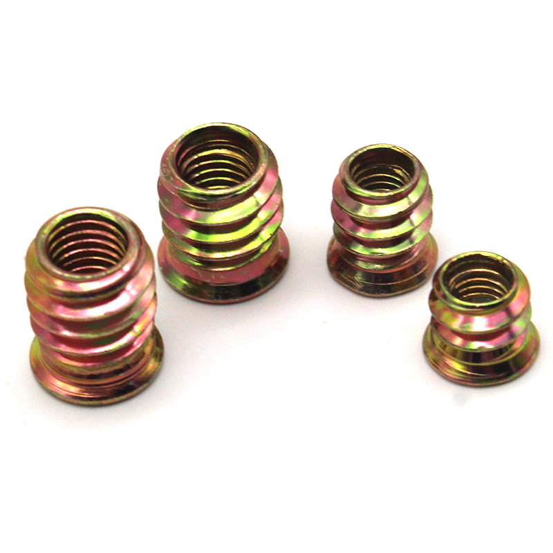 M6 M8 M10 Κίτρινο ψευδάργυρο με στρογγυλό δίσκο με σπείρωμα παξιμαδιού για έπιπλα από ξύλο