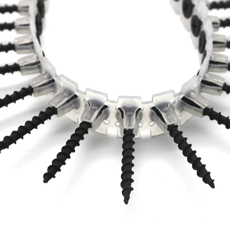 Πλαστική ταινία με επικάλυψη μαύρο φωσφορικό βιδωτό καρφί για εγκατάσταση