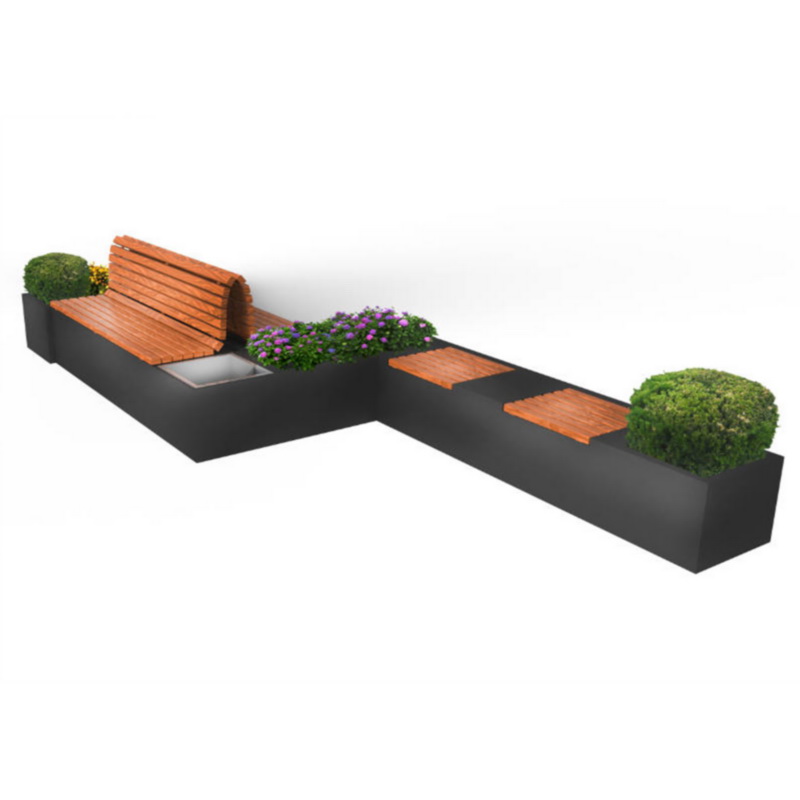 Fasion Design Intelligent Functions Επαγγελματικός κατασκευαστής Solar Outdoor Smart Bench
