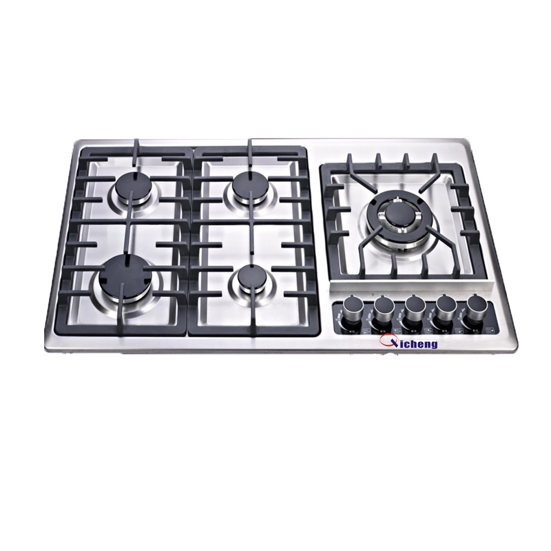 OEM μάρκα 210 από ανοξείδωτο χάλυβα 5 καυστήρες σε εστίες αερίου