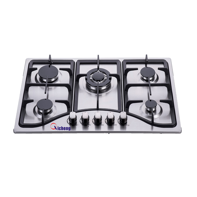 OEM μάρκα 210 από ανοξείδωτο χάλυβα 5 καυστήρες σε εστίες αερίου