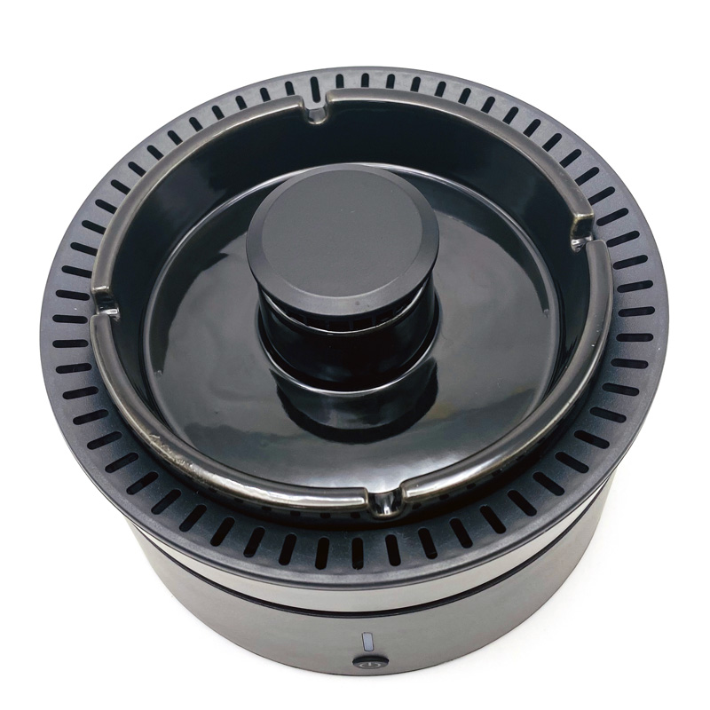 Μοντέρνα ηλεκτρονική ευφυΐα και δημιουργικός καθαριστής αέρα επιτραπέζιου τασάκι T2