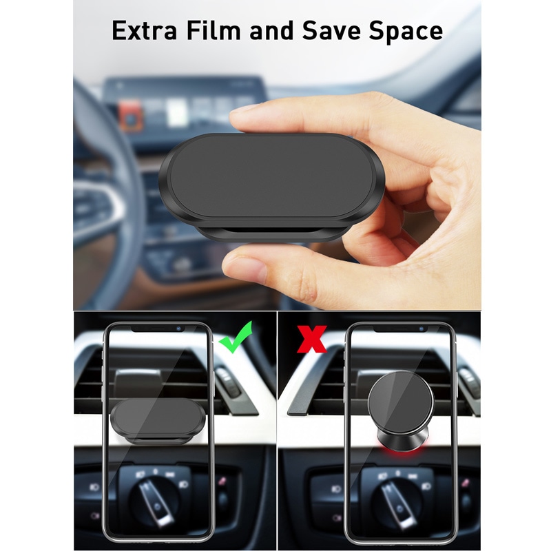 Magnetic Car Phone Holder 360 ° Rotation Car Holder Magnet Phone Stand fit 4,0-6,4 ιντσών για samsung, iphone Phone Stand