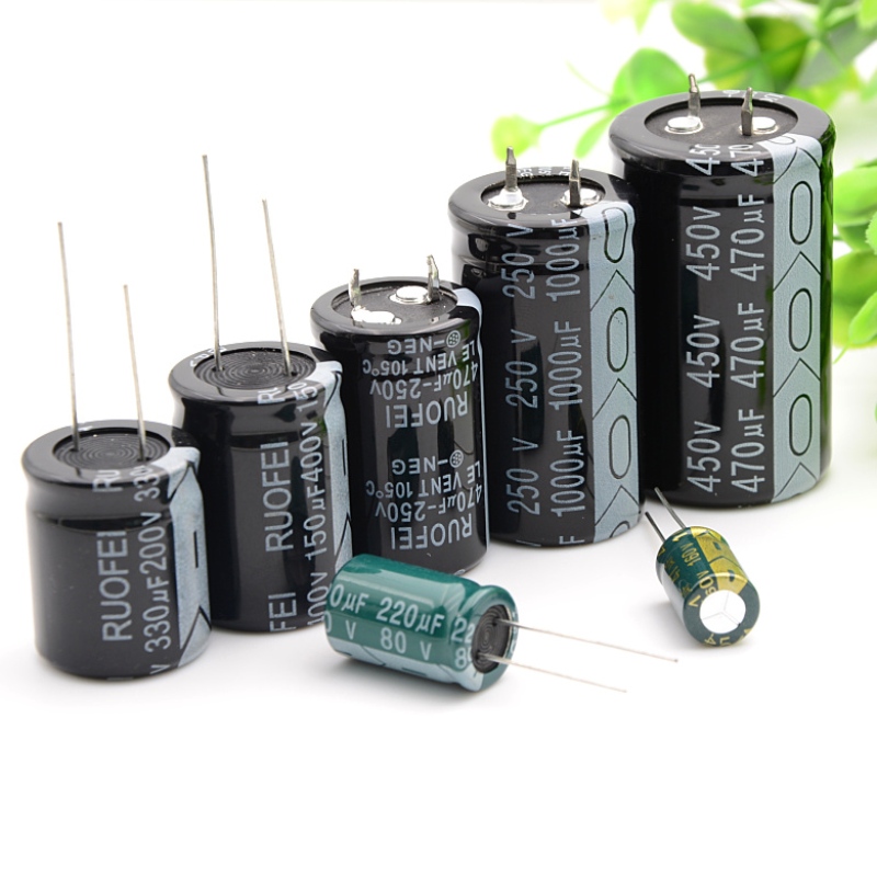 Ηλεκτρολυτικός πυκνωτής αλουμινίου RUOFEI snap-in 10V ~ 500V μεγάλη διάρκεια ζωής και υψηλή θερμοκρασία