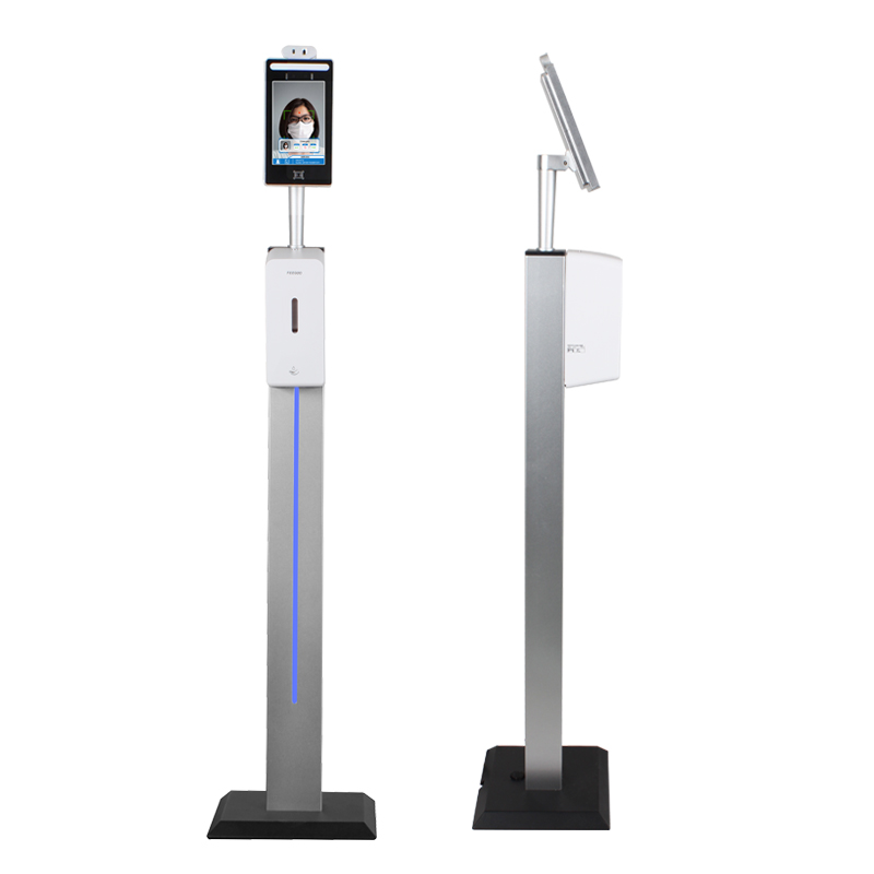 2020 Τελευταίο σχήμα περίπτερο μέτρησης θερμομέτρου αναγνώρισης προσώπου 8 ιντσών περίπτερο μέτρησης θερμοκρασίας