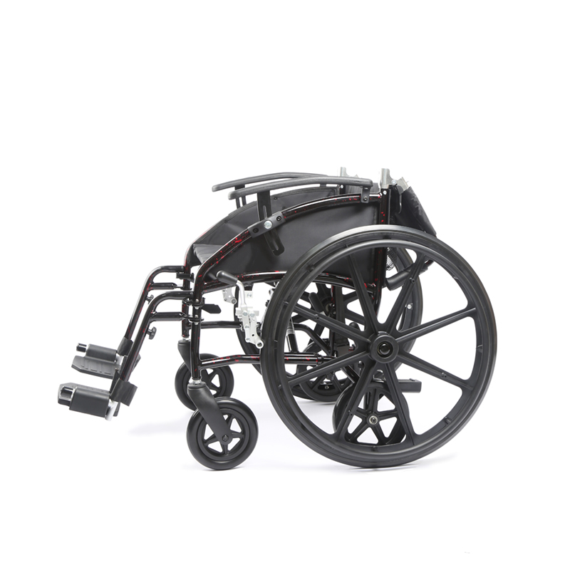 Ελαφριά αναπηρική καρέκλα, αναπηρική καρέκλα αλουμινίου μεταφοράς, καρέκλα μεταφοράς 2 σε 1