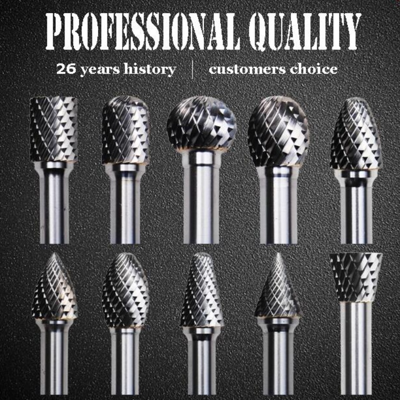 Περιστρεφόμενο σάλιασμα καρβιδίου βολφραμίου: μύλος υψηλής ταχύτητας tct εύκαμπτο περιστρεφόμενο διπλό κόψιμο πολύ μακρύ αέρα ερ...