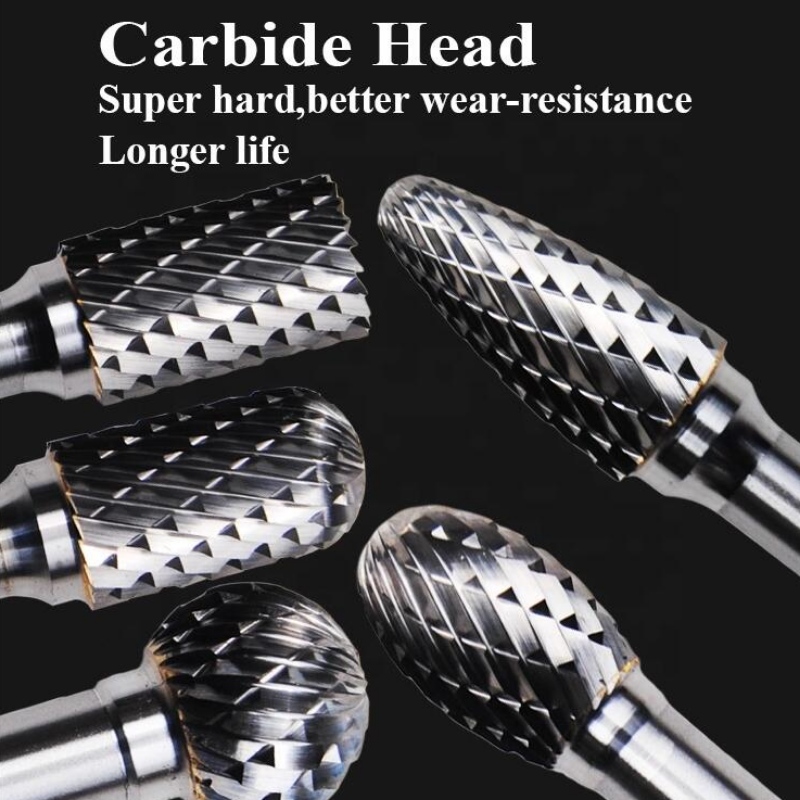 Περιστρεφόμενο σάλιασμα καρβιδίου βολφραμίου: μύλος υψηλής ταχύτητας tct εύκαμπτο περιστρεφόμενο διπλό κόψιμο πολύ μακρύ αέρα ερ...