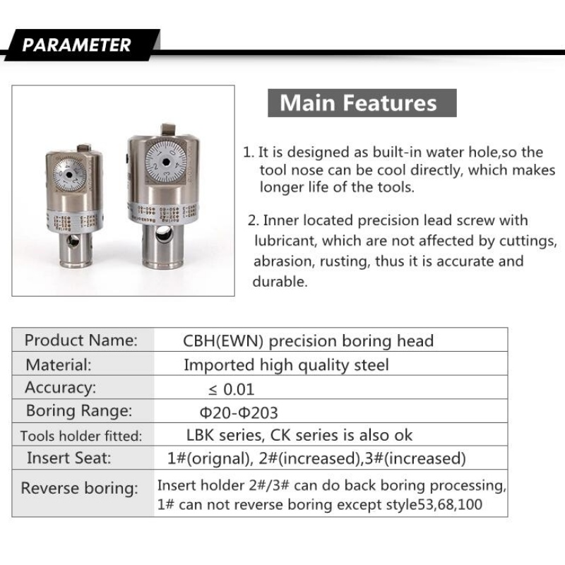Λεπτή βαρετή σειρά: CK2 (EWN25-47CKB2) EWN25-47 τρυπώντας κεφαλή μηχανή φρεζαρίσματος τρυπώντας κεφαλή bt40 τρυπώντας κεφαλή