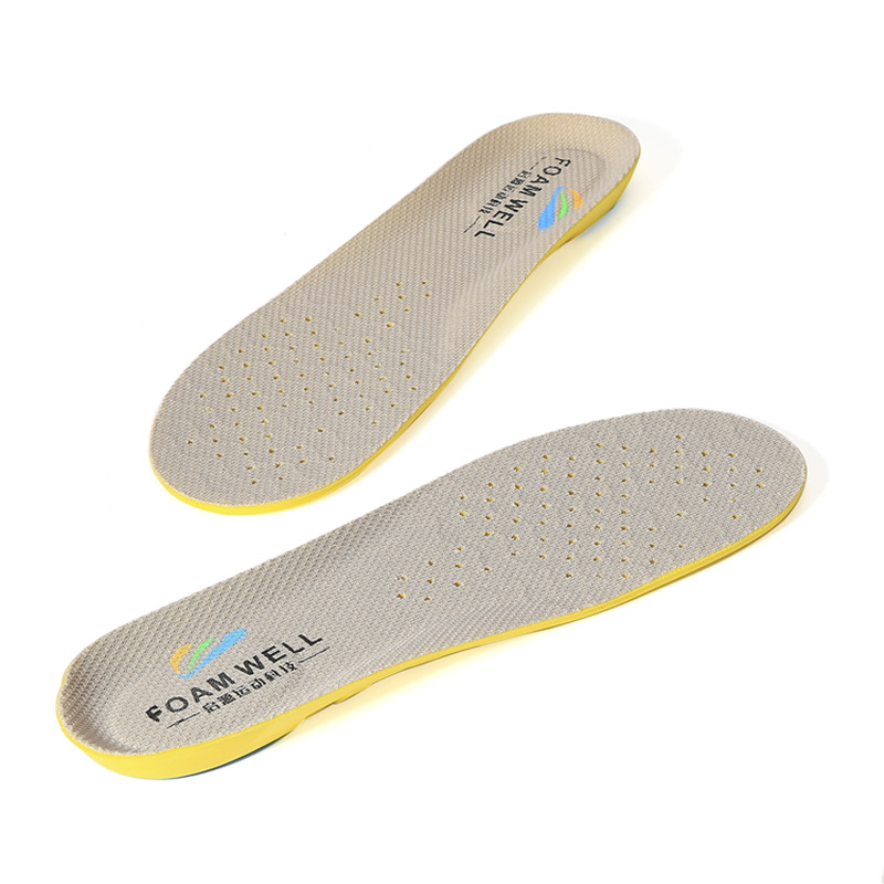 Hot Sale Cushioned Design Arch Support Running Shoe Sneaker PU Foam Sport Insole